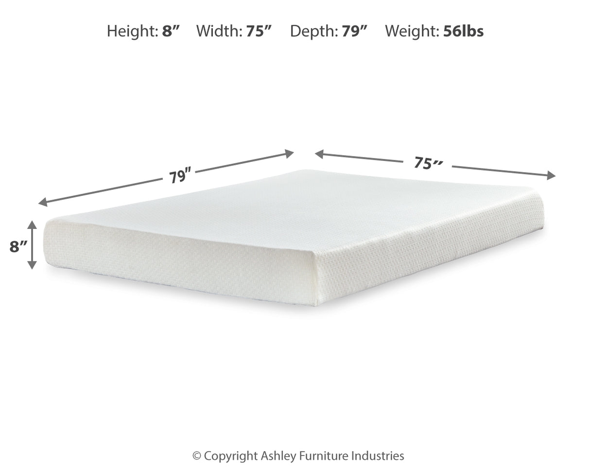 Chime 8 Inch Memory Foam Queen Mattress in a Box (Bed Size: King)
