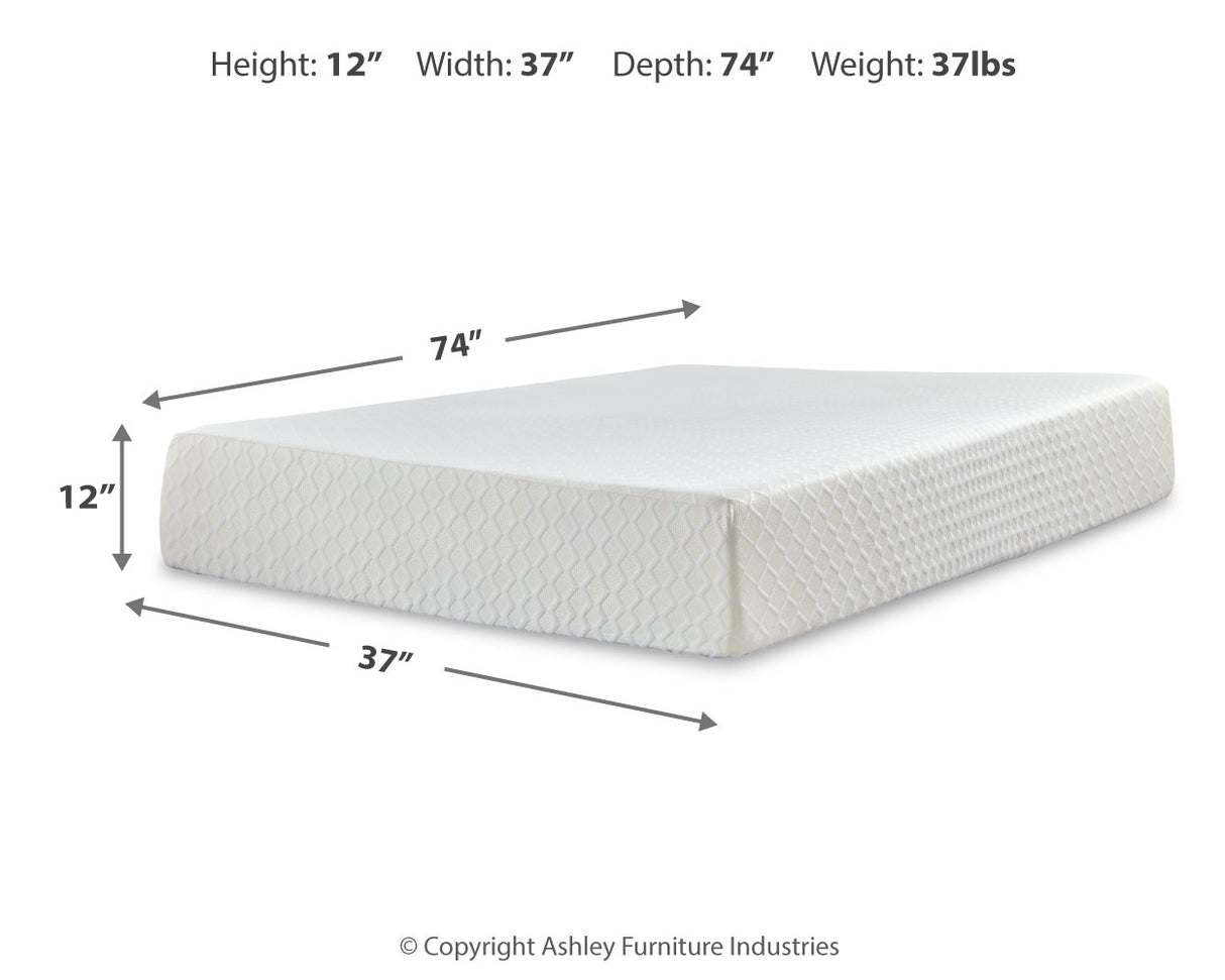 Socalle 2-Piece Twin Platform Bed with Mattress (Twin Platform Bed, Chime 12 Inch Memory Foam Twin Mattress in a Box)
