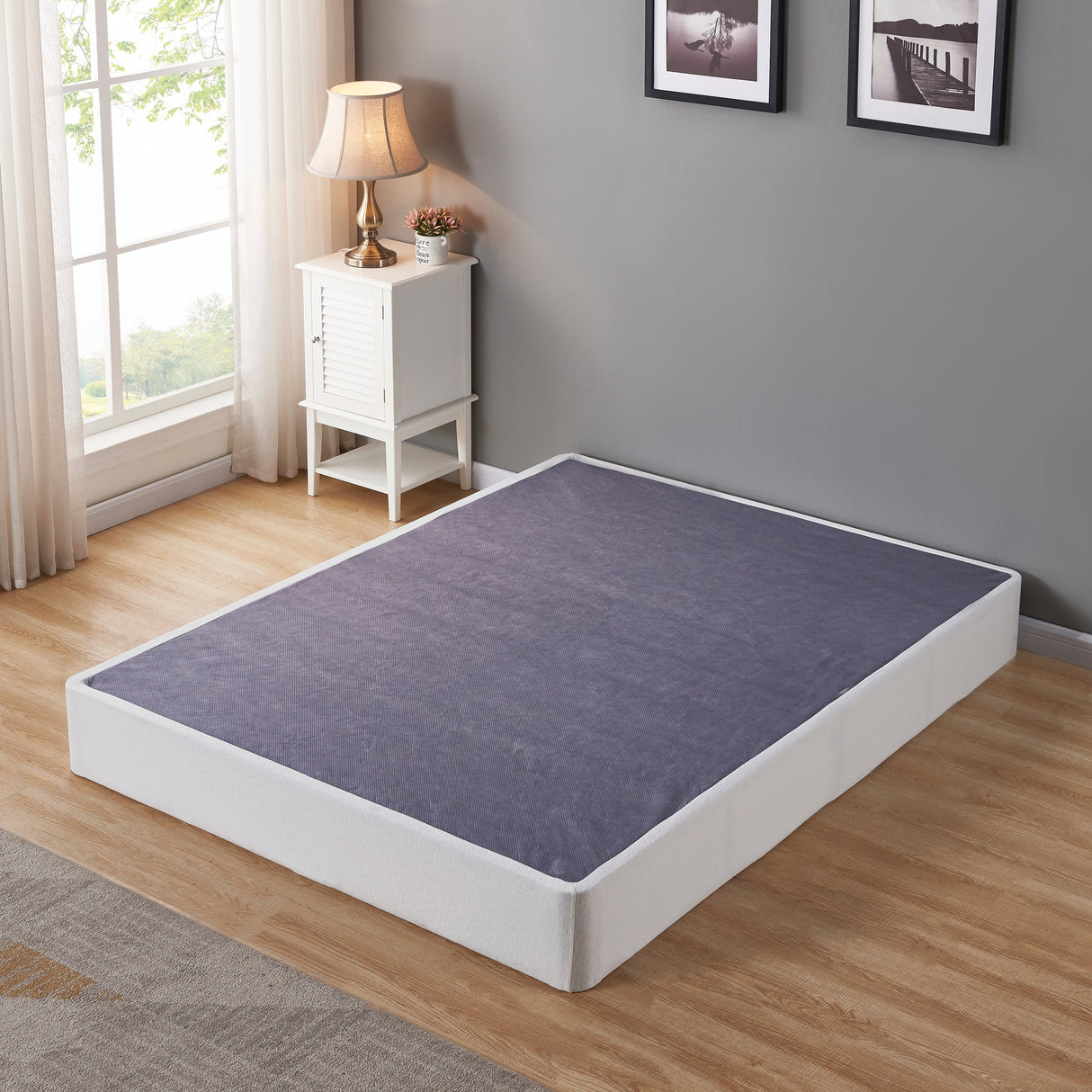 Chime 8 Inch Memory Foam 2-Piece Mattress with Foundation (King Mattress in a Box, Foundation King Foundation)