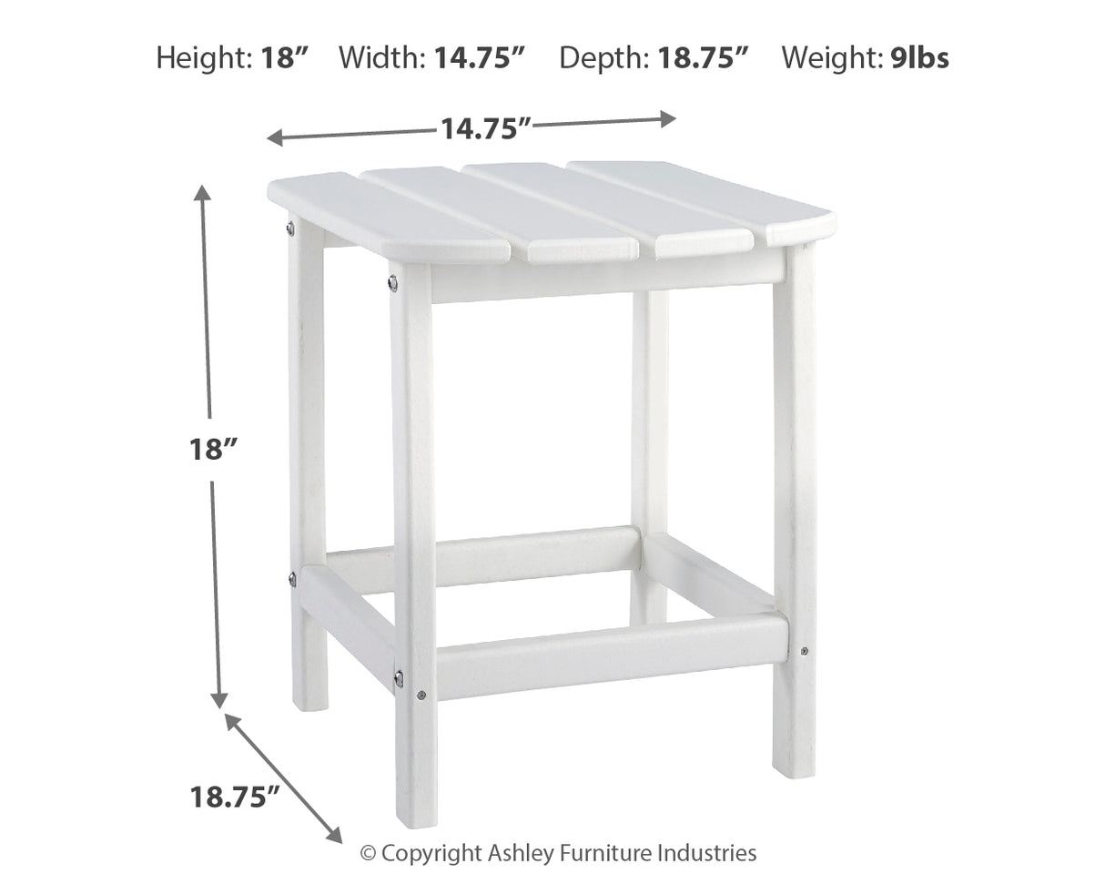 Sundown Treasure End Table (Color: White)