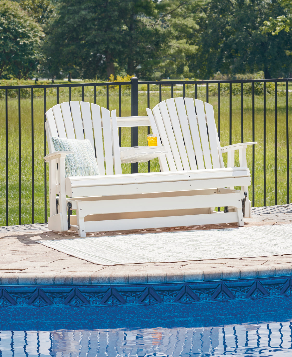 Hyland Wave Outdoor Glider Loveseat