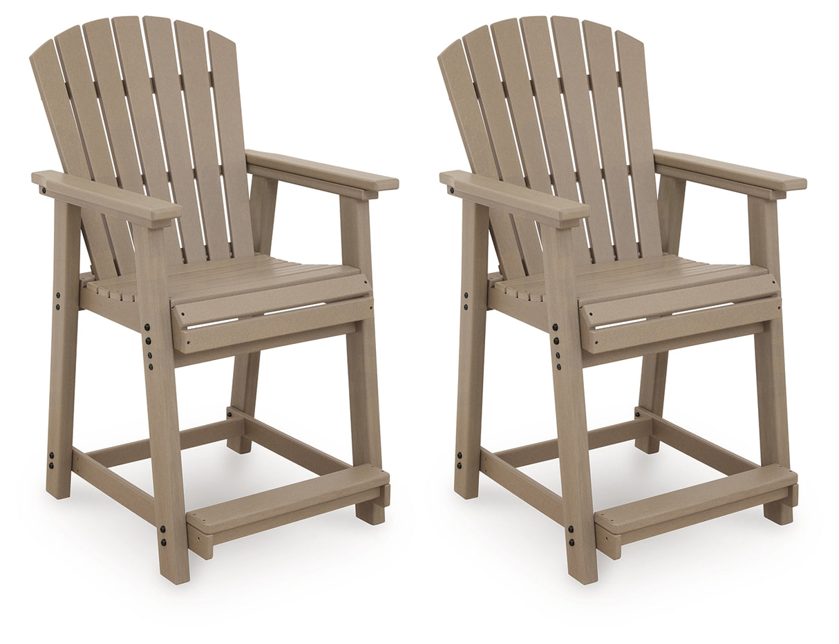 Seacliff Beach Outdoor Counter Height Bar Stool (Set of 2)