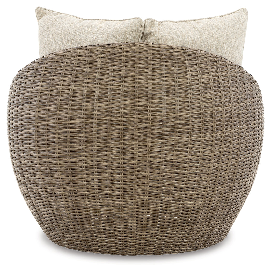 Danson 2 Swivel Lounge Chairs and End Table