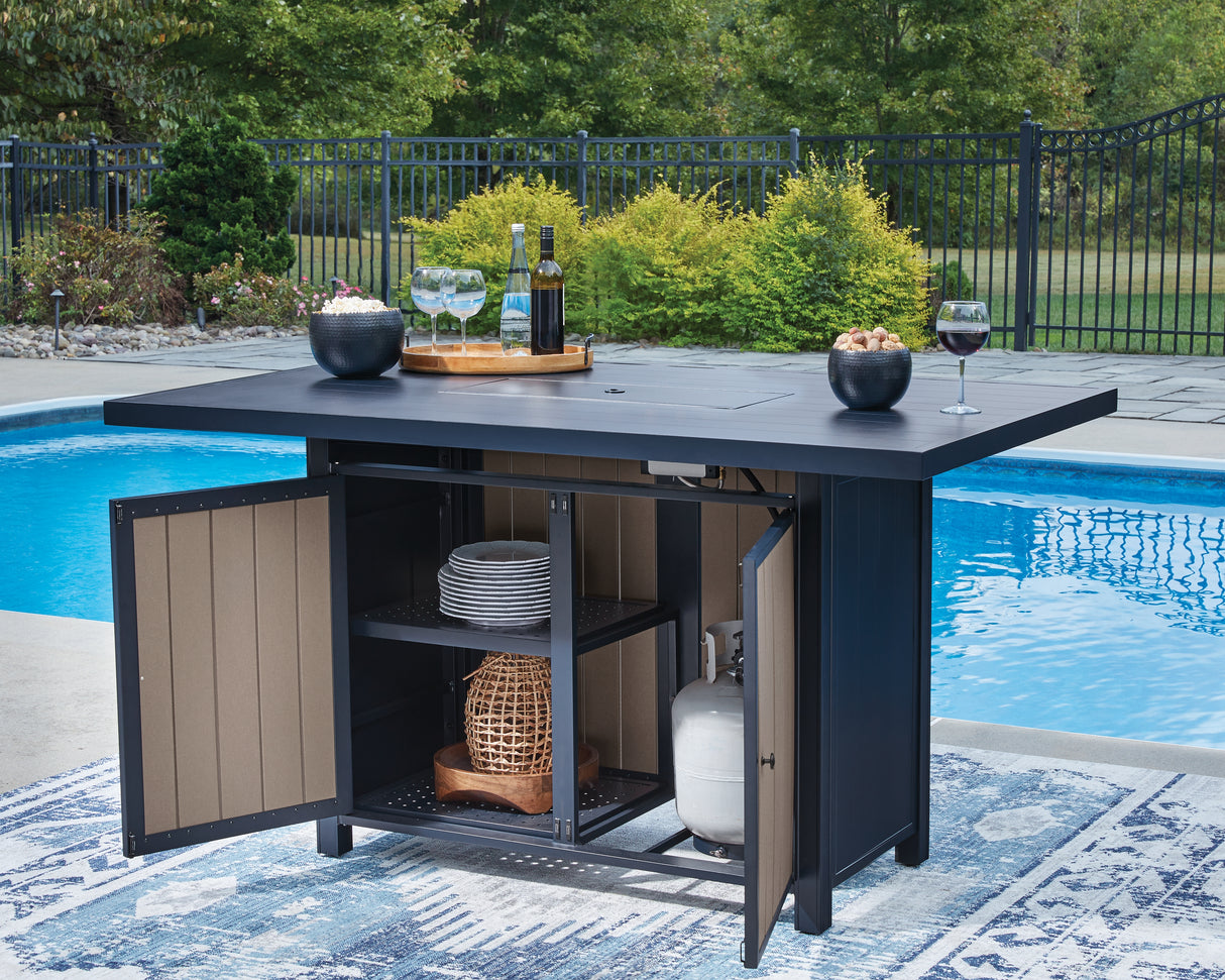 East Beach Outdoor Bar Table with Fire Pit