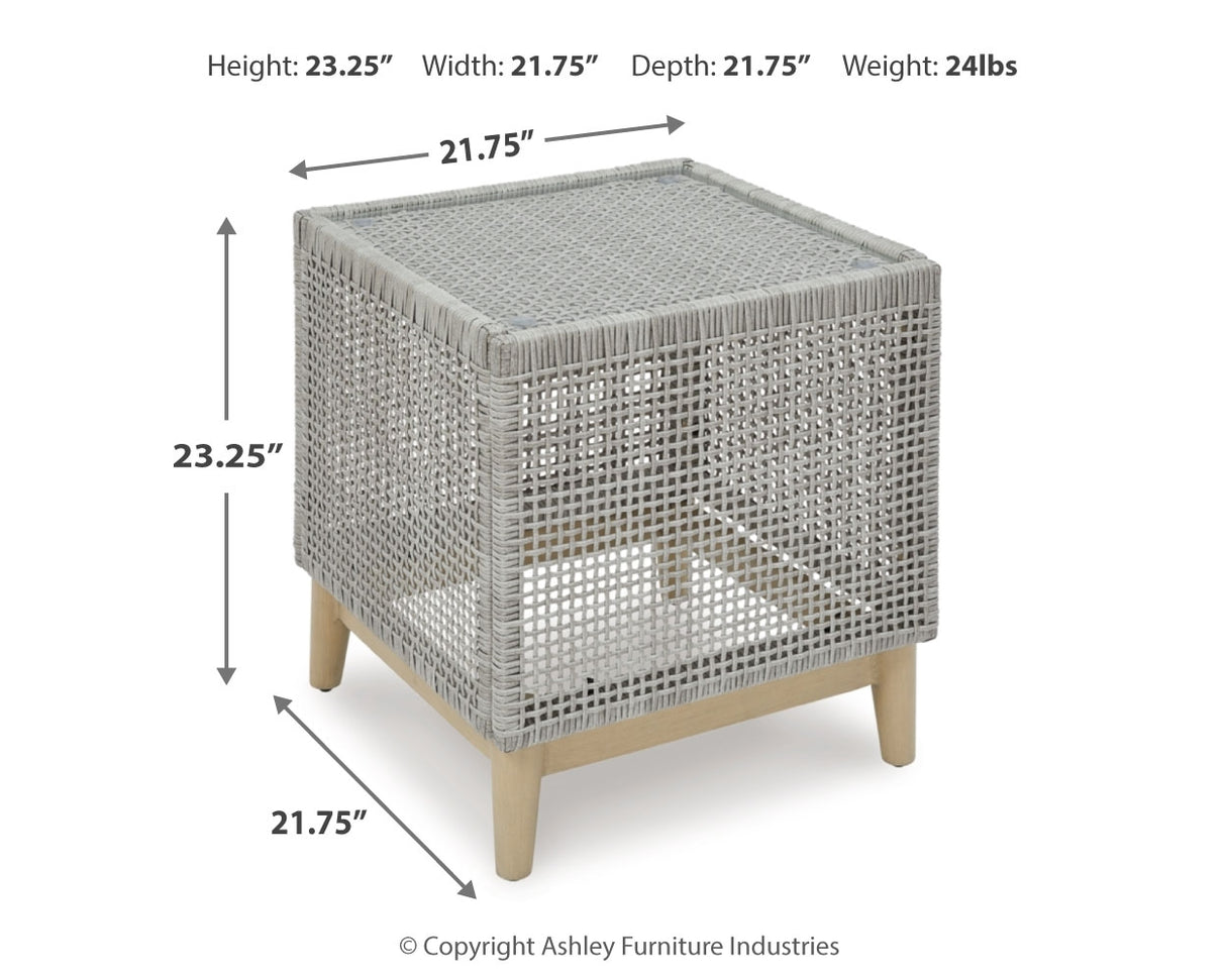 Seton Creek 2-Piece 2 Outdoor Chairs with End Table (Outdoor Dining Arm Chair (Set of 2), Outdoor End Table)