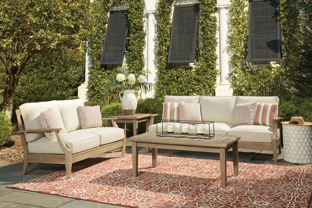 Clare View 3-Piece Outdoor Sofa and Loveseat with Coffee Table