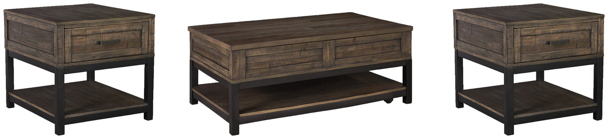 Johurst 3-Piece Coffee Table with 2 End Tables (Coffee Table with Lift Top, End Table, End Table)