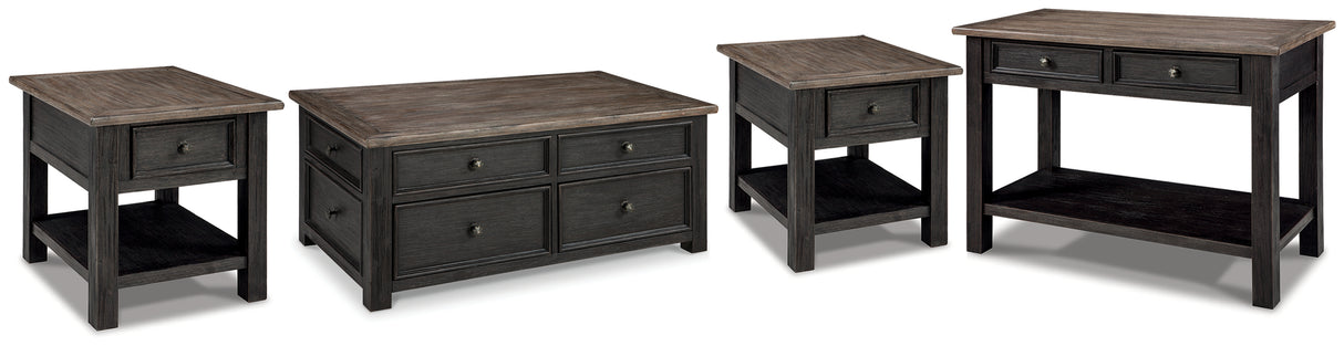 Tyler Creek Coffee Table and 2 End Tables with Console