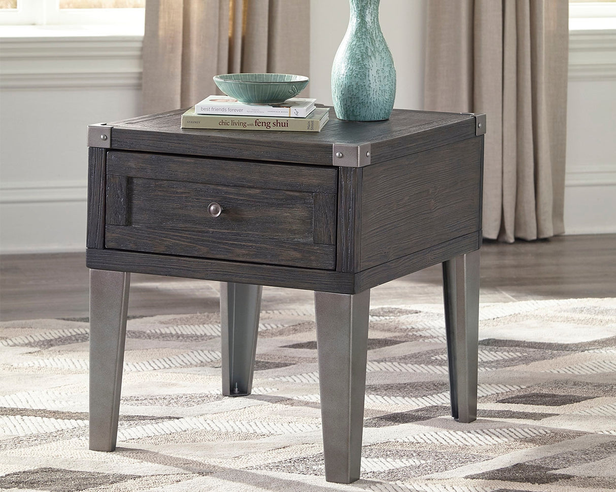 Todoe 2-Piece 2 End Tables (End Table with USB Ports & Outlets, End Table with USB Ports & Outlets)