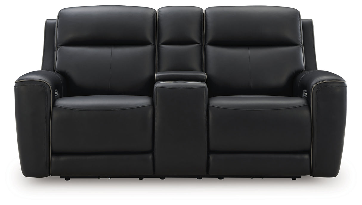 5Z-Comfort Power Reclining Loveseat with Console (Color: Onyx)