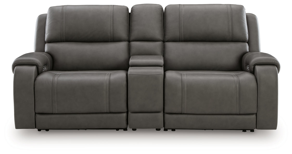 5Z - Pittson 3-Piece Power Reclining Sectional Loveseat with Console