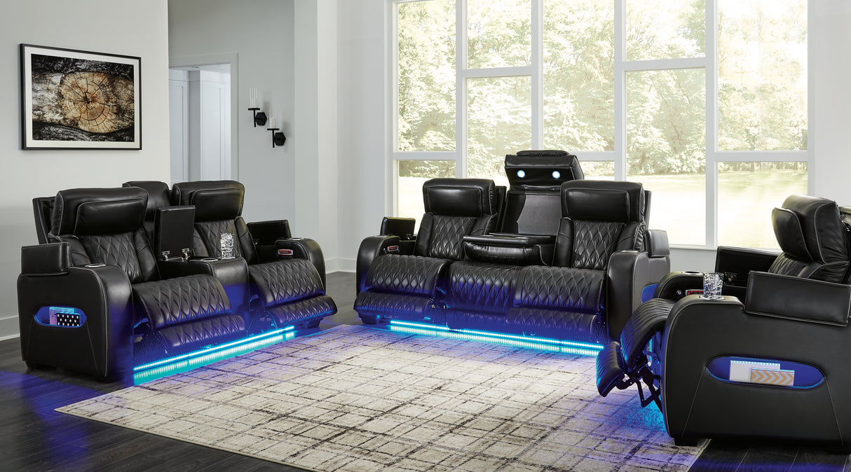 Boyington 3-Piece Sofa, Loveseat and Recliner (Power Reclining Sofa, Power Reclining Loveseat with Console, Power Recliner)