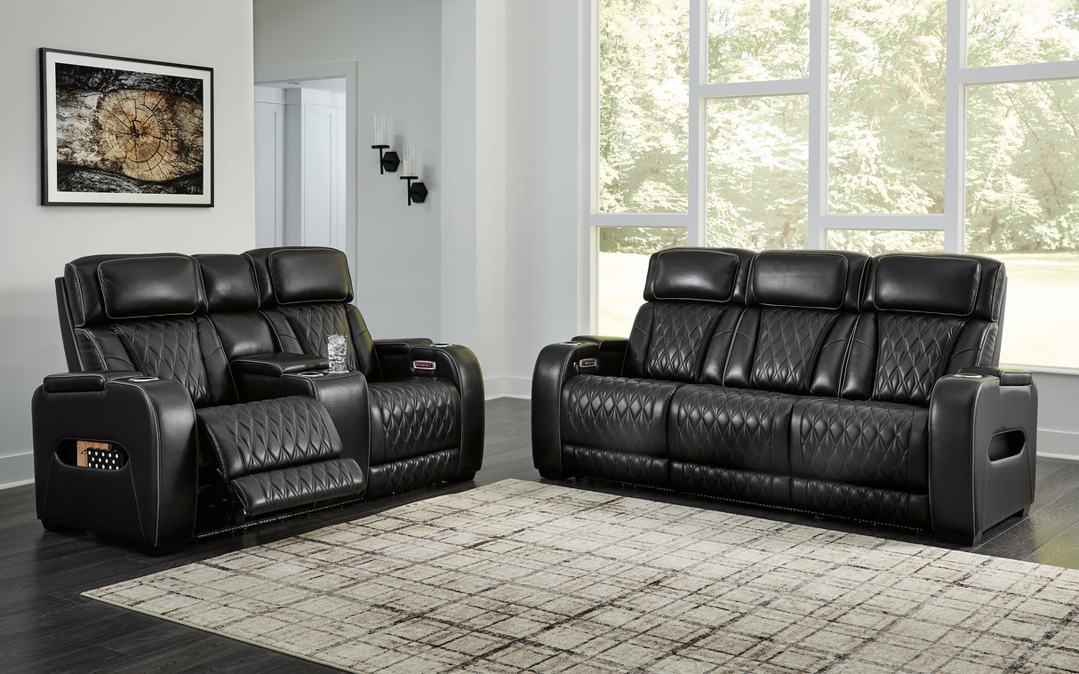 Boyington 3-Piece Sofa, Loveseat and Recliner (Power Reclining Sofa, Power Reclining Loveseat with Console, Power Recliner)