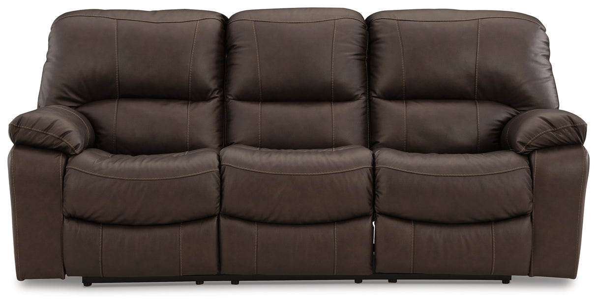 Leesworth Power Reclining Sofa (Color: Dark Brown)