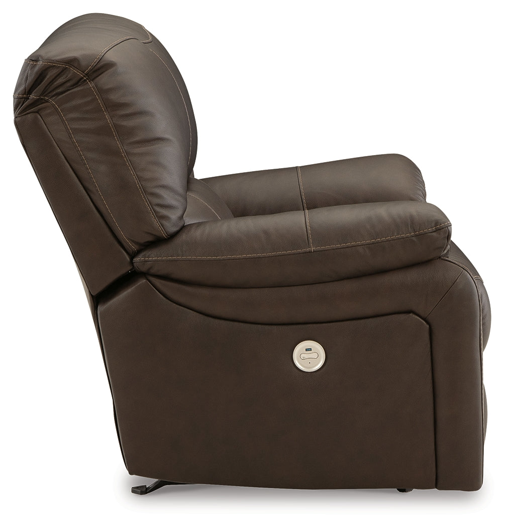 Leesworth Power Recliner (Color: Dark Brown)