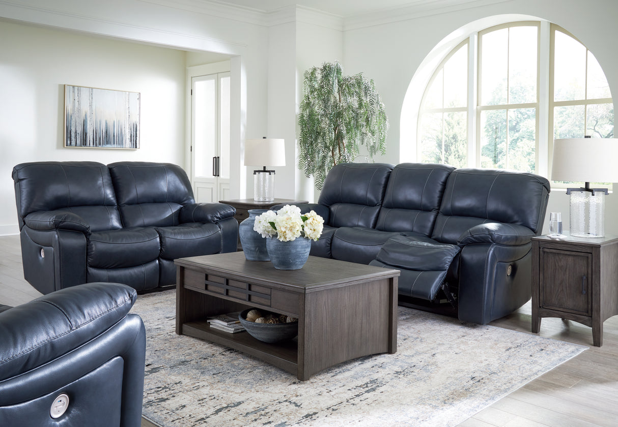 Leesworth 3-Piece Sofa, Loveseat and Recliner (Power Reclining Sofa, Power Reclining Loveseat, Power Recliner)