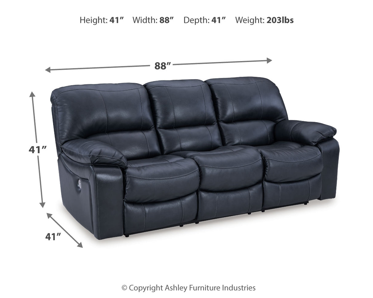 Leesworth Power Reclining Sofa (Color: Ocean)