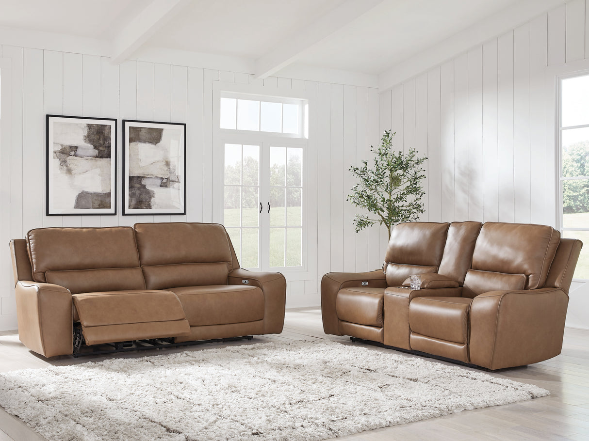 DeepWakes 2-Piece Sofa and Loveseat (Power Reclining Sofa, Power Reclining Loveseat with Console)