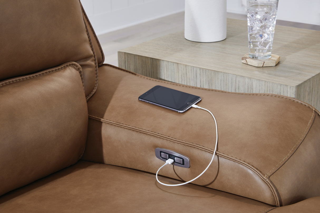 DeepWakes Reclining Sectional with Storage Console (Configuration: 6-Piece (Power Armless Recliner, Armless Chair, Console with Storage, Left-Arm Facing Power Recliner, Right-Arm Facing Power Recliner, Wedge))