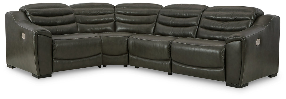 Center Line 5-Piece Power Reclining Sectional (Configuration: 4-Piece (Center Line Armless Chair, Center Line Left-Arm Facing Power Recliner, Center Line Right-Arm Facing Power Recliner, Center Line Wedge))
