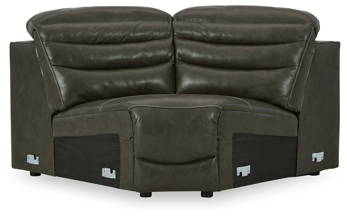 Center Line 7-Piece Sectional with Recliner (Power Armless Recliner, Armless Chair, Console with Storage, Left-Arm Facing Power Recliner, Right-Arm Facing Power Recliner, Wedge, Power Recliner)
