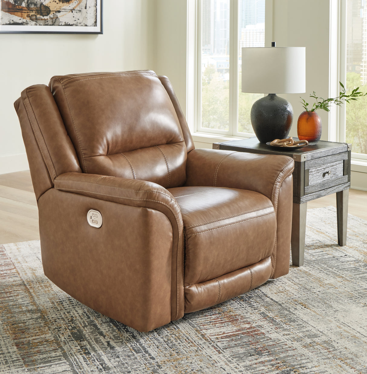 Trasimeno Power Recliner (Color: Caramel)