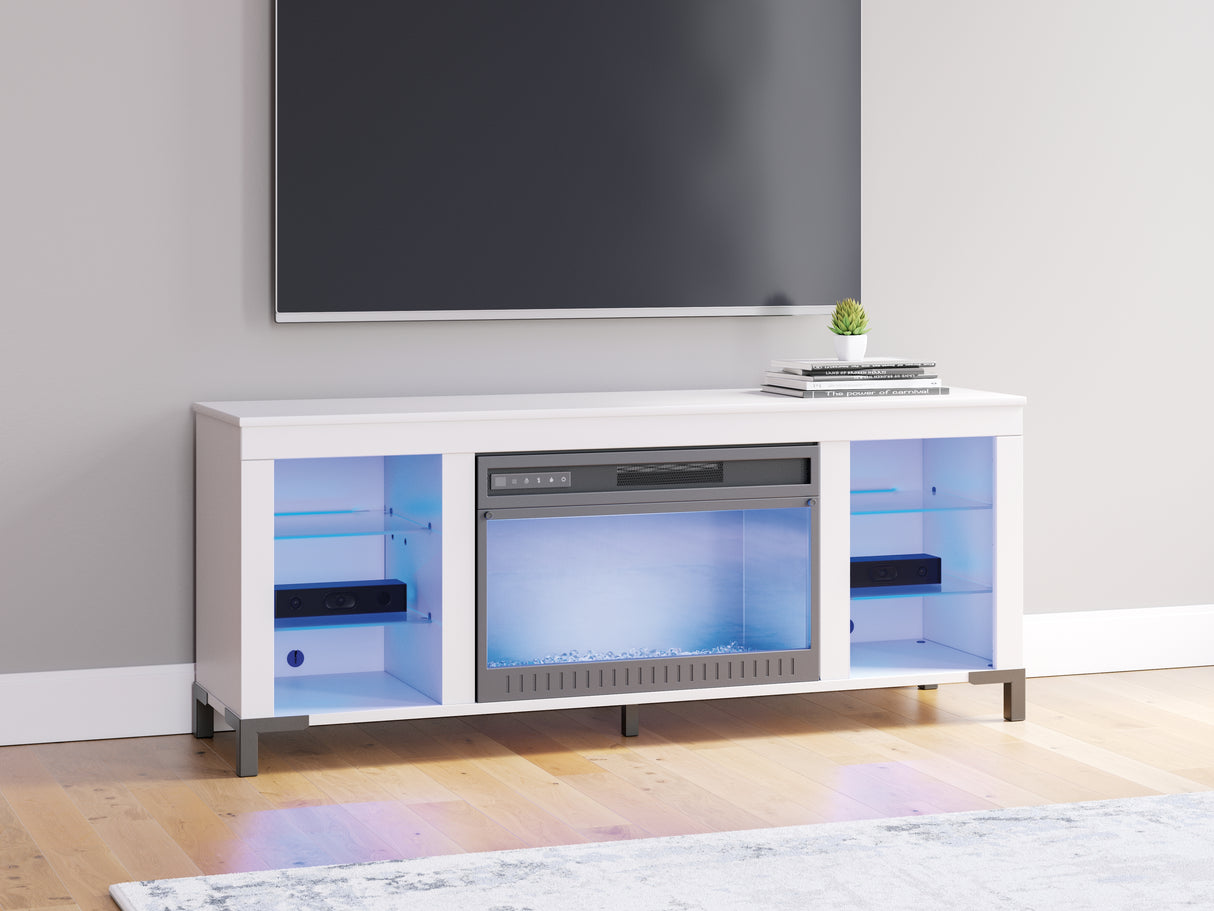 Brollevi 60" TV Stand with Electric Fireplace