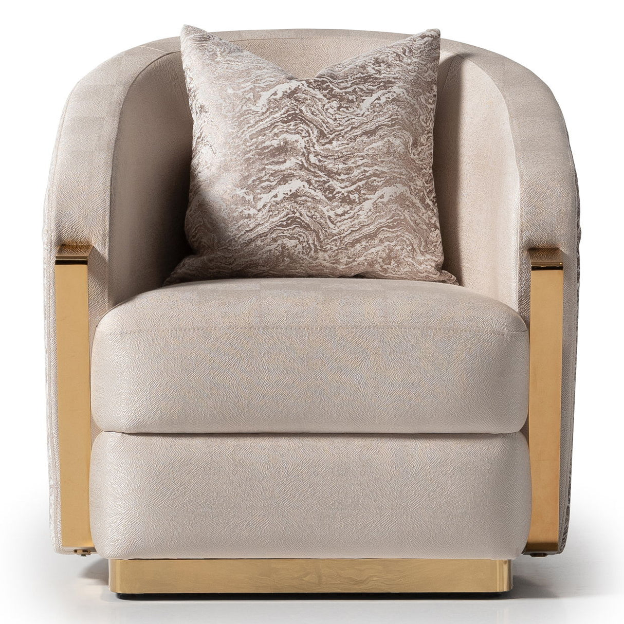 Carmela - Accent Chair - Almond/Gold