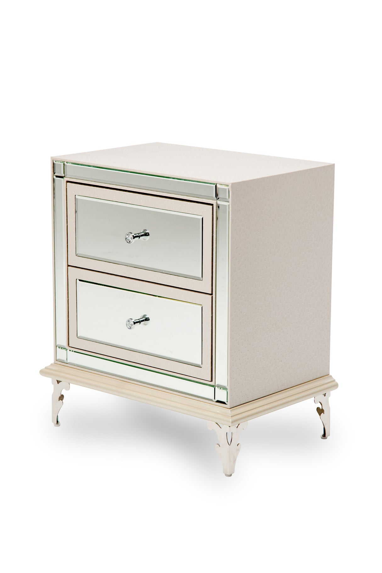 Hollywood Loft - Upholstered Nightstand - Frost