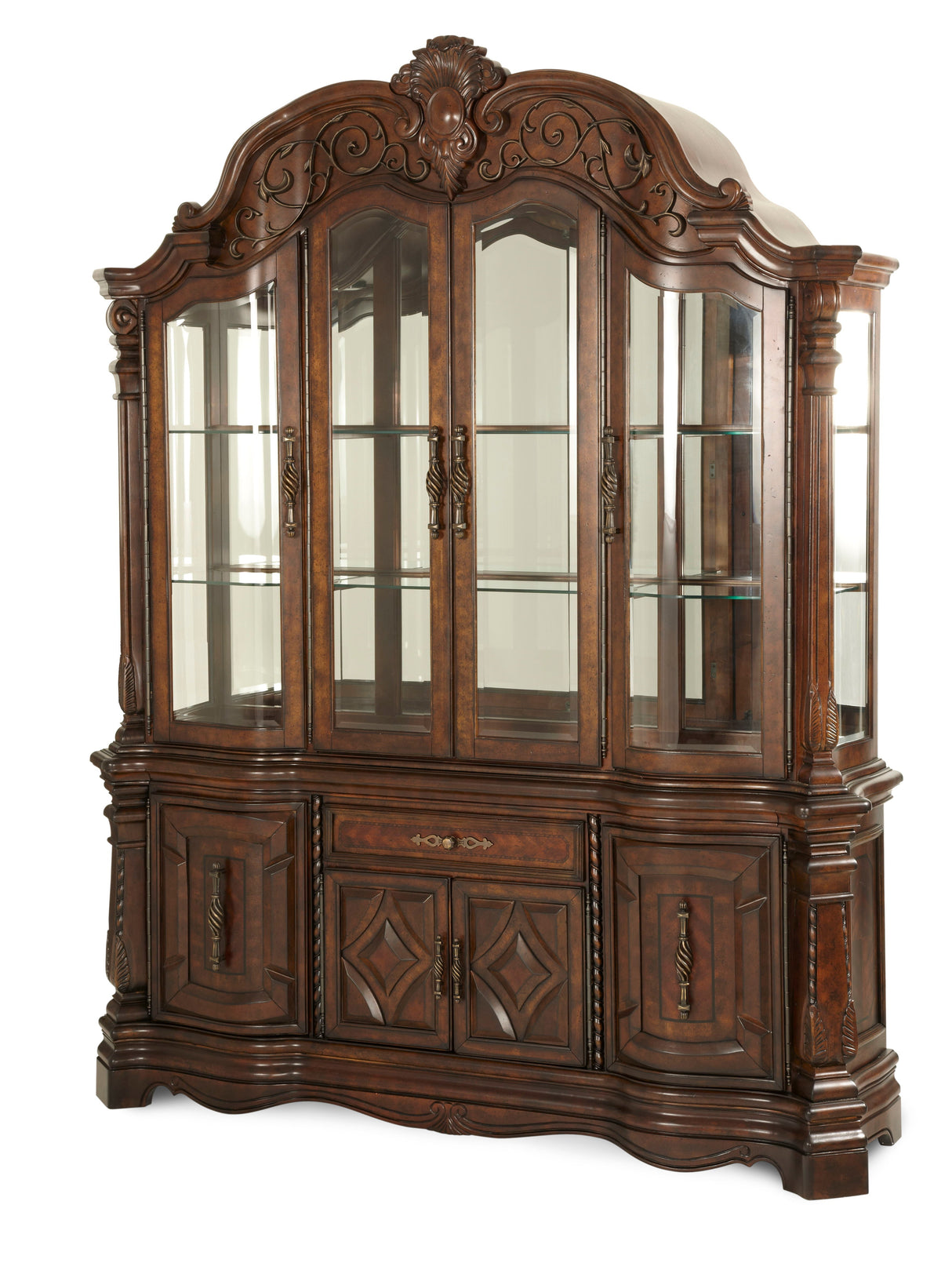 Windsor Court - China Cabinet - Vintage Fruitwood