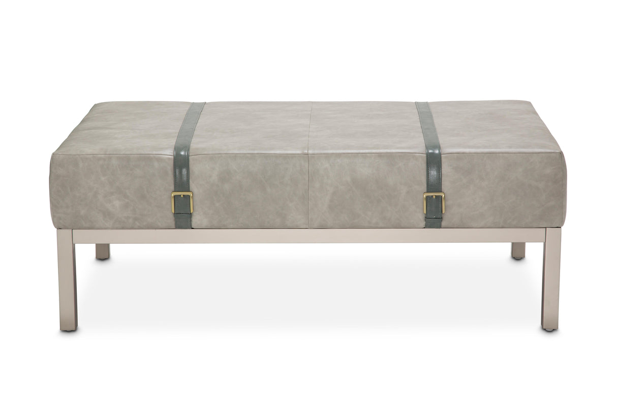 Menlo Station - Rectangular Cocktail Ottoman - Eucalyptus