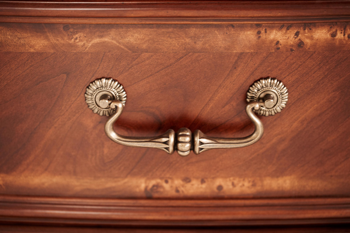 Cortina - Leather Bedside Bench - Honey Walnut