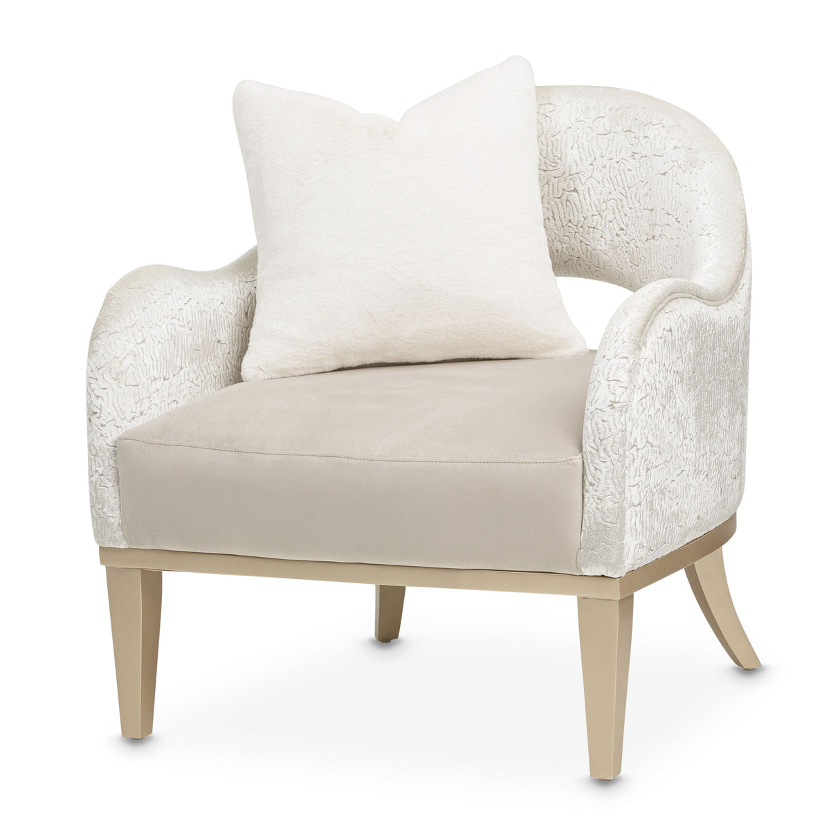 Yvette - Accent Chair - Porcini/Medium Champagne