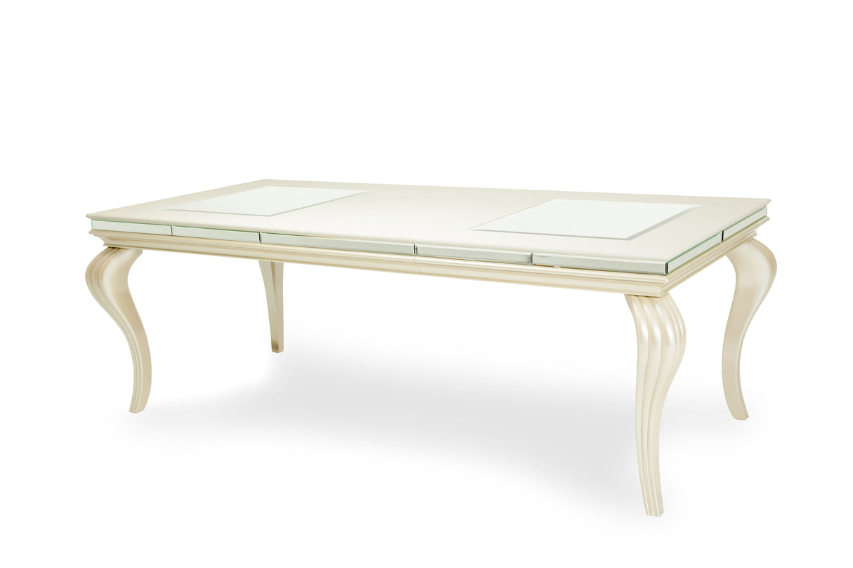 Hollywood Loft - Dining Table with Glass Inserts - Frost