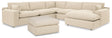 Elyza 6-Piece Sectional with Ottoman (Left-Arm Facing Corner Chaise, Armless Chair, Armless Chair, Right-Arm Facing Corner Chair, Wedge, Oversized Accent Ottoman)