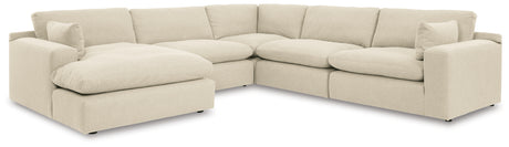 Elyza 5-Piece Sectional with Chaise (Sectional Orientation: Left Arm Facing)