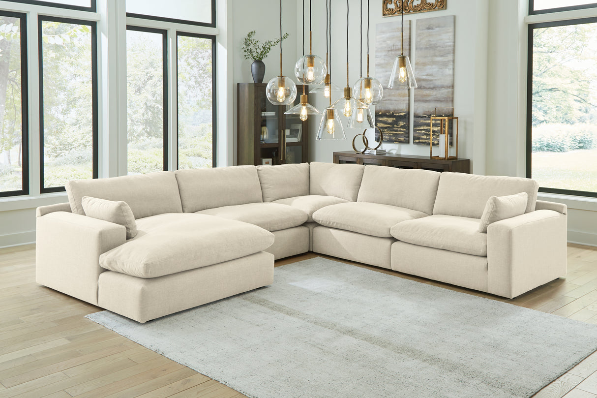 Elyza 5-Piece Sectional with Chaise (Sectional Orientation: Left Arm Facing)