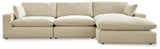Elyza 3-Piece Sectional with Chaise (Sectional Orientation: Right Arm Facing)