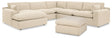 Elyza 6-Piece Sectional with Ottoman (Right-Arm Facing Corner Chaise, Armless Chair, Armless Chair, Left-Arm Facing Corner Chair, Wedge, Oversized Accent Ottoman)