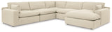 Elyza 5-Piece Sectional with Chaise (Sectional Orientation: Right Arm Facing)