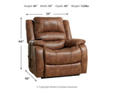 Yandel Power Lift Recliner (Color: Saddle)