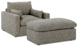 Dramatic 2-Piece Chair and Ottoman (Oversized Chair, Ottoman)