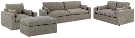 Dramatic 4-Piece Sofa, Loveseat, Chair and Ottoman (Sofa, Loveseat, Oversized Chair, Ottoman)