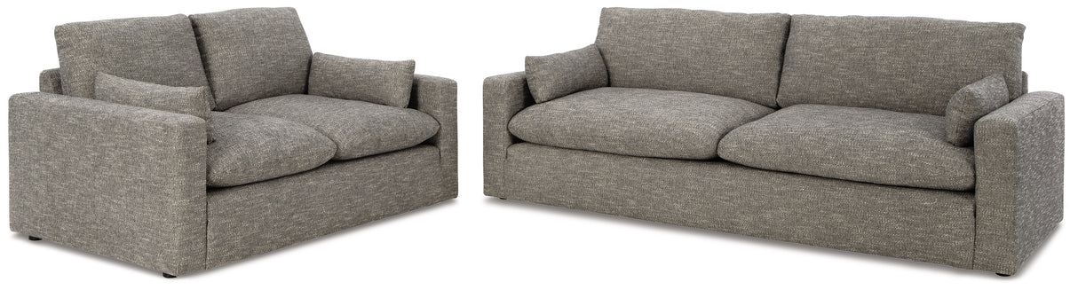 Dramatic 2-Piece Sofa and Loveseat (Sofa, Loveseat)