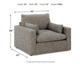 Dramatic 4-Piece Sofa, Loveseat, Chair and Ottoman (Sofa, Loveseat, Oversized Chair, Ottoman)