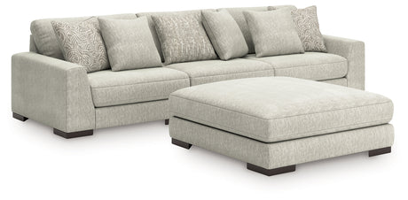 Regent Park 4-Piece Sectional with Ottoman (Armless Chair, Left-Arm Facing Corner Chair, Right-Arm Facing Corner Chair, Oversized Accent Ottoman)