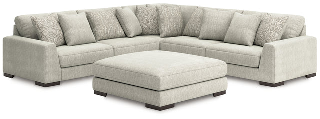 Regent Park 6-Piece Sectional with Ottoman (Armless Chair, Armless Chair, Left-Arm Facing Corner Chair, Right-Arm Facing Corner Chair, Wedge, Oversized Accent Ottoman)
