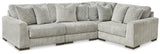 Regent Park 5-Piece Sectional with Ottoman (Armless Chair, Left-Arm Facing Corner Chair, Right-Arm Facing Corner Chair, Wedge, Oversized Accent Ottoman)