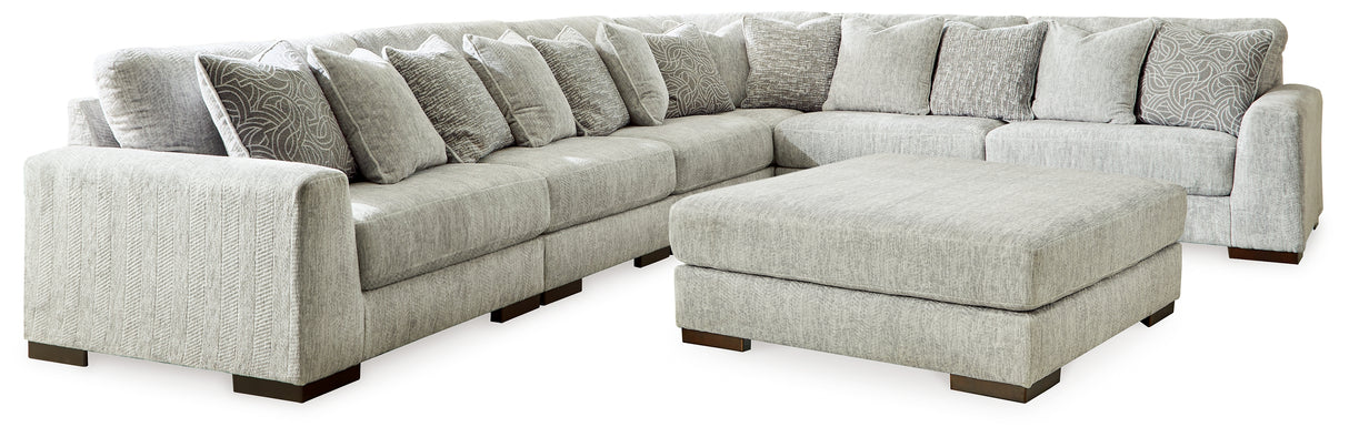 Regent Park 7-Piece Sectional with Ottoman (Armless Chair, Armless Chair, Armless Chair, Left-Arm Facing Corner Chair, Right-Arm Facing Corner Chair, Wedge, Oversized Accent Ottoman)