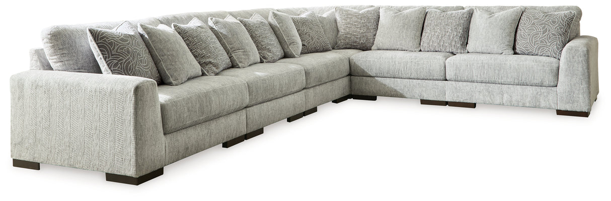 Regent Park 7-Piece Sectional with Ottoman (Armless Chair, Armless Chair, Armless Chair, Left-Arm Facing Corner Chair, Right-Arm Facing Corner Chair, Wedge, Oversized Accent Ottoman)